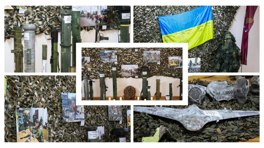 У Житомирській ОВА відкрито виставку до 10-х роковин початку російського збройного вторгнення. ФОТО. ВІДЕО