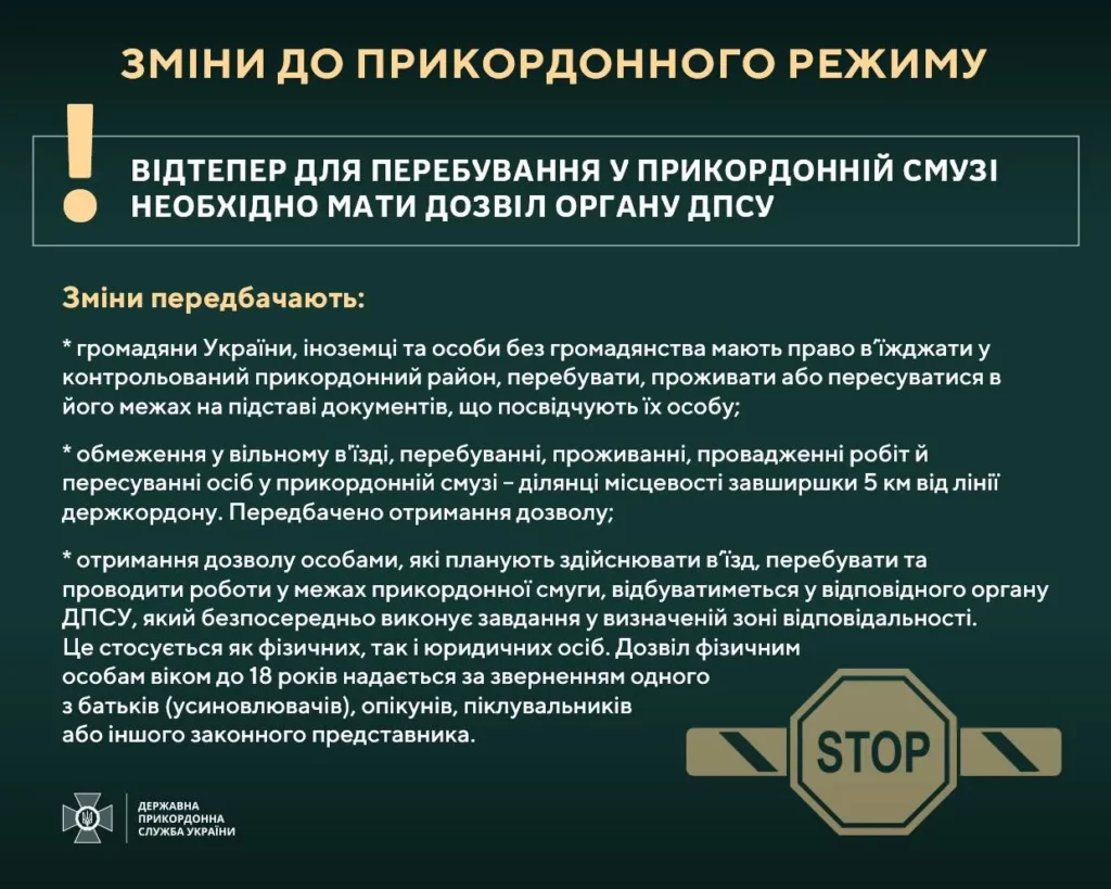 Безпека кордону: правила перебування у прикордонній смузі Житомирщини під час воєнного стану Безпека кордону: правила перебування у прикордонній смузі Житомирщини під час воєнного стану